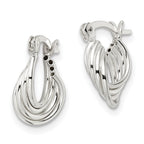 FJC Finejewelers 925 Sterling Silver Polished Triple Circle Hoop Earrings 14 x 10 mm