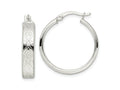 FJC Finejewelers 925 Sterling Silver Polished Geometric Design 5. Round Hoop Earrings 26 x 25 mm