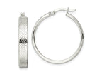 FJC Finejewelers 925 Sterling Silver Polished Geometric Design 5.25mm Round Hoop Earrings 31 mm x 29 mm