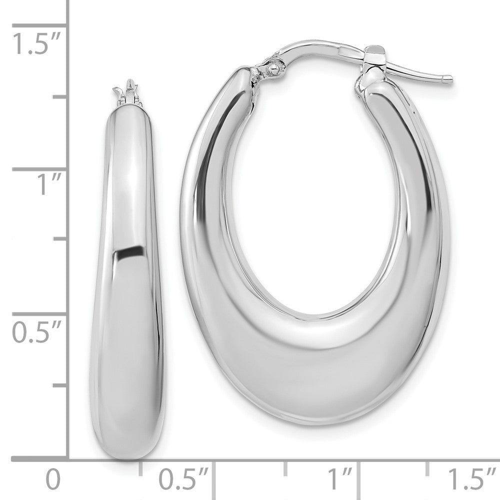 FJC Finejewelers 925 Sterling Silver Sterling Silve  Polished Hollow Oval Hoop Earrings 34 x 23 mm