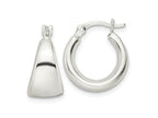 FJC Finejewelers 925 Sterling Silver Polished and Tapered Round Hoop Earrings 17 x 15 mm