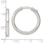 FJC Finejewelers 925 Sterling Silver Polished 3x Hinged Tube Hoop Earrings 27 x 28 mm