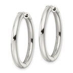 FJC Finejewelers 925 Sterling Silver Polished 3x Hinged Tube Hoop Earrings 27 x 28 mm
