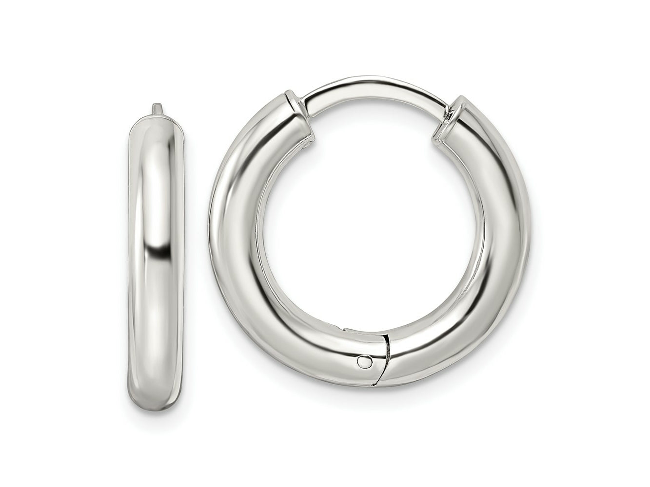 FJC Finejewelers 925 Sterling Silver Polished Hinged Circle Hoop Earrings 19 x 20 mm