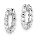 FJC Finejewelers 925 Sterling Silver Rhodium Plated Beaded Hoop Earrings 10 x 13 mm