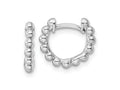FJC Finejewelers 925 Sterling Silver Rhodium Plated Beaded Hoop Earrings 10 x 13 mm