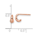 FJC Finejewelers 925 Sterling Silver Polished Rose-tone Hoop Post Earrings 7 x 3 mm