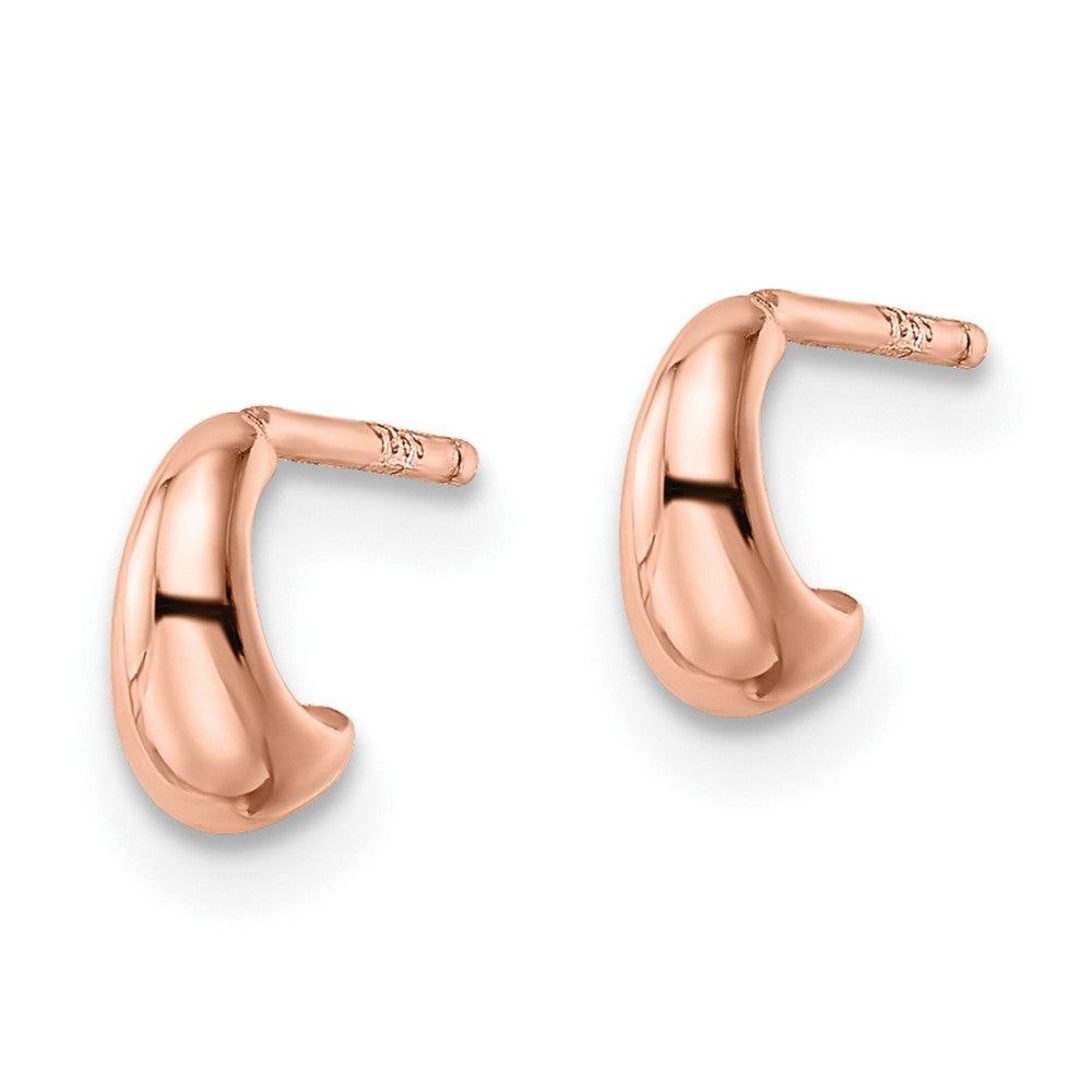FJC Finejewelers 925 Sterling Silver Polished Rose-tone Hoop Post Earrings 7 x 3 mm