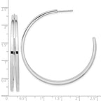 FJC Finejewelers 925 Sterling Silver Rhodium Plated Split Design Hoop Post Earrings 54 x 54 mm