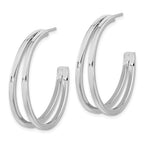 FJC Finejewelers 925 Sterling Silver Rhodium Plated Split Design Hoop Post Earrings 34 x 34 mm