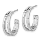 FJC Finejewelers 925 Sterling Silver Rhodium Plated Split Design Hoop Post Earrings 20 x 20 mm