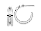 FJC Finejewelers 925 Sterling Silver Rhodium Plated Split Design Hoop Post Earrings 20 x 20 mm