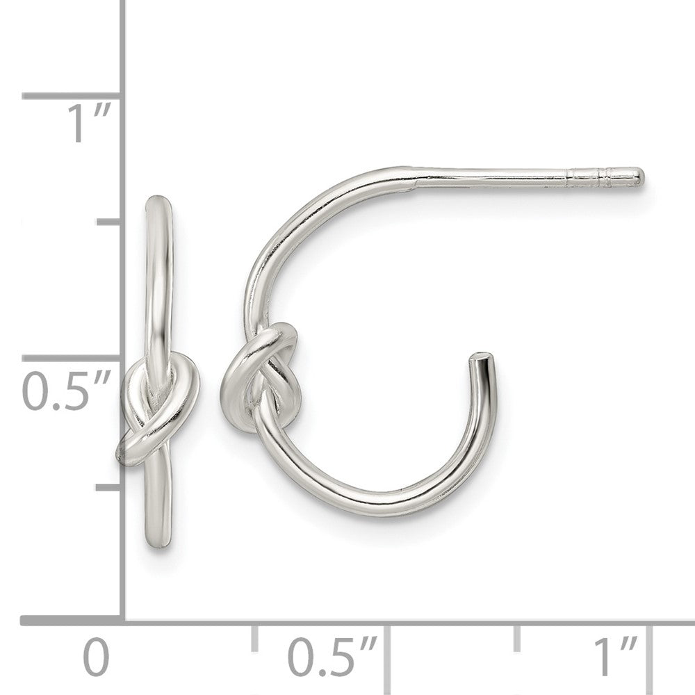 FJC Finejewelers 925 Sterling Silver Polished Knotted Hoop Earrings 16 x 13 mm