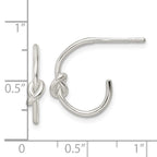 FJC Finejewelers 925 Sterling Silver Polished Knotted Hoop Earrings 16 x 13 mm
