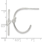 FJC Finejewelers 925 Sterling Silver Polished Knot Post Hoop Earrings 23 x 18 mm