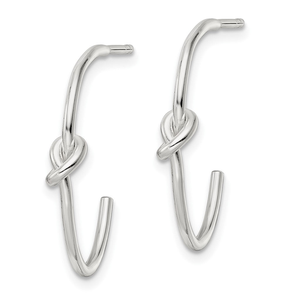 FJC Finejewelers 925 Sterling Silver Polished Knot Post Hoop Earrings 23 x 18 mm