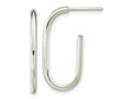 FJC Finejewelers 925 Sterling Silver Polished Oval J-Hoop Post Earrings 27 x 13 mm