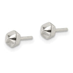 FJC Finejewelers 925 Sterling Silver Button Polished Geometric Shape Post Earrings 4 x 4 mm