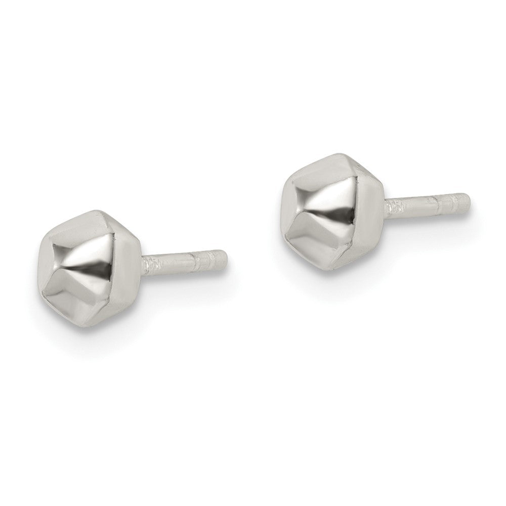 FJC Finejewelers 925 Sterling Silver Button Polished Geometric Shape Post Earrings 4 x 4 mm