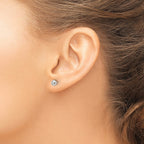 FJC Finejewelers 925 Sterling Silver Button Polished Geometric Shape Post Earrings 4 x 4 mm
