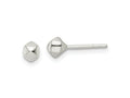 FJC Finejewelers 925 Sterling Silver Button Polished Geometric Shape Post Earrings 4 x 4 mm