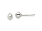 FJC Finejewelers 925 Sterling Silver Button Polished Geometric Shape Post Earrings 4 x 4 mm