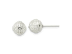 FJC Finejewelers 925 Sterling Silver Polished Floral Ball Post Earrings 8 x 8 mm