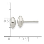FJC Finejewelers 925 Sterling Silver Button Polished Puffed Bead Post Earrings 8 x 4 mm