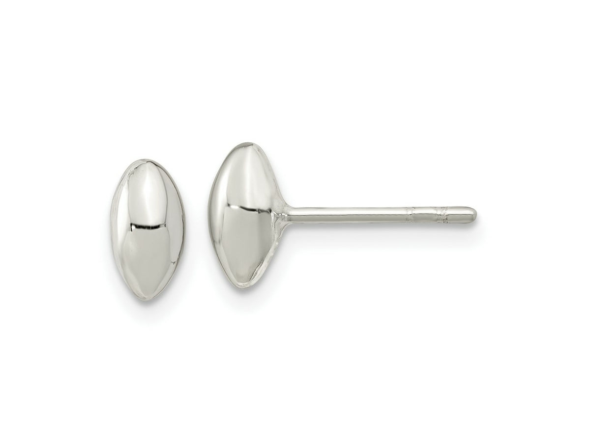 FJC Finejewelers 925 Sterling Silver Button Polished Puffed Bead Post Earrings 8 x 4 mm