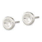 FJC Finejewelers 925 Sterling Silver Button Polished Puffed Circle Post Earrings 7 x 7 mm