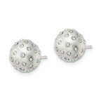 FJC Finejewelers 925 Sterling Silver Satin Crystal Ball Post Earrings 10 x 9 mm