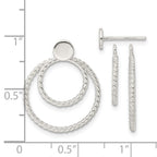 FJC Finejewelers 925 Sterling Silver Dangle with 2 Circle Jackets Button Post Earrings 22 x 18 mm