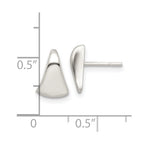 FJC Finejewelers 925 Sterling Silver Button Polished Fancy Wedge-shaped Post Earrings 10 x 7 mm