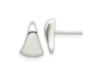 FJC Finejewelers 925 Sterling Silver Button Polished Fancy Wedge-shaped Post Earrings 10 x 7 mm
