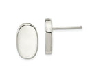FJC Finejewelers 925 Sterling Silver Button Polished Oval Post Earrings 13 x 8 mm