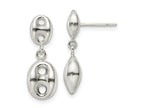 FJC Finejewelers 925 Sterling Silver Polished Oval Dangle Post Earrings 22 x 8 mm