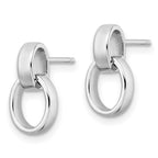 FJC Finejewelers 925 Sterling Silver Dangle Rhodium Plated Polished Link Post Earrings 14 x 7 mm