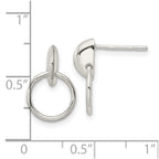 FJC Finejewelers 925 Sterling Silver Circle Dangle Post Earrings 15 x 10 mm