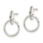 FJC Finejewelers 925 Sterling Silver Circle Dangle Post Earrings 15 x 10 mm