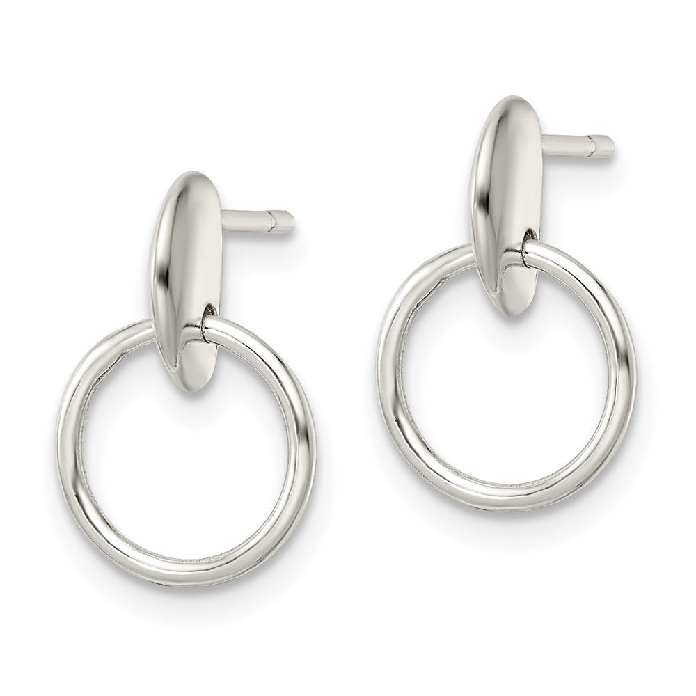 FJC Finejewelers 925 Sterling Silver Circle Dangle Post Earrings 15 x 10 mm