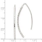 FJC Finejewelers 925 Sterling Silver Dangle Polished and Textured Threader Earrings 43 x 1 mm