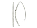 FJC Finejewelers 925 Sterling Silver Dangle Polished and Textured Threader Earrings 43 x 1 mm