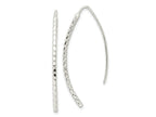 FJC Finejewelers 925 Sterling Silver Dangle Polished and Textured Threader Earrings 43 x 1 mm
