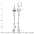 FJC Finejewelers 925 Sterling Silver Polished Beaded Multi-Strand Chain Dangle Earrings 63 x 8 mm