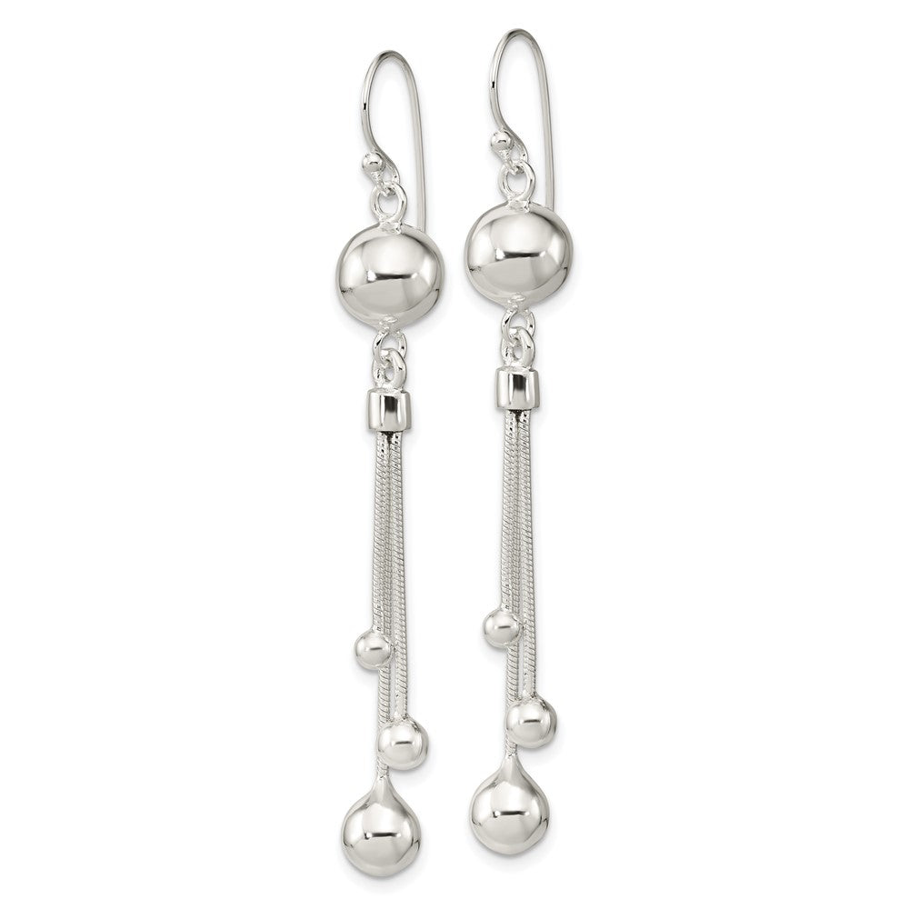 FJC Finejewelers 925 Sterling Silver Polished Beaded Multi-Strand Chain Dangle Earrings 63 x 8 mm