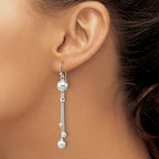 FJC Finejewelers 925 Sterling Silver Polished Beaded Multi-Strand Chain Dangle Earrings 63 x 8 mm