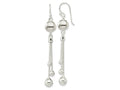 FJC Finejewelers 925 Sterling Silver Polished Beaded Multi-Strand Chain Dangle Earrings 63 x 8 mm