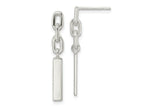 FJC Finejewelers 925 Sterling Silver Polished Bar and Chain Link Post Dangle Earrings 28 x 3 mm