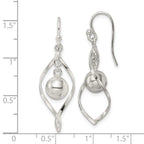 FJC Finejewelers 925 Sterling Silver Polished Twisted and Ball Dangle Earrings 40 x 14 mm