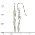FJC Finejewelers 925 Sterling Silver Polished Twisted Bar Dangle Shephard Hook Earrings 38 x 4 mm